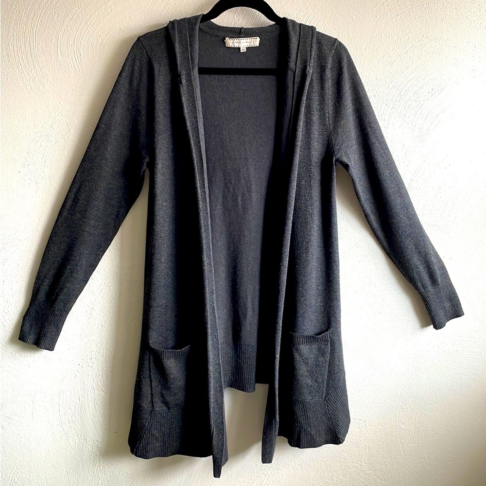 Gray Open Cardigan Sweater Size Medium